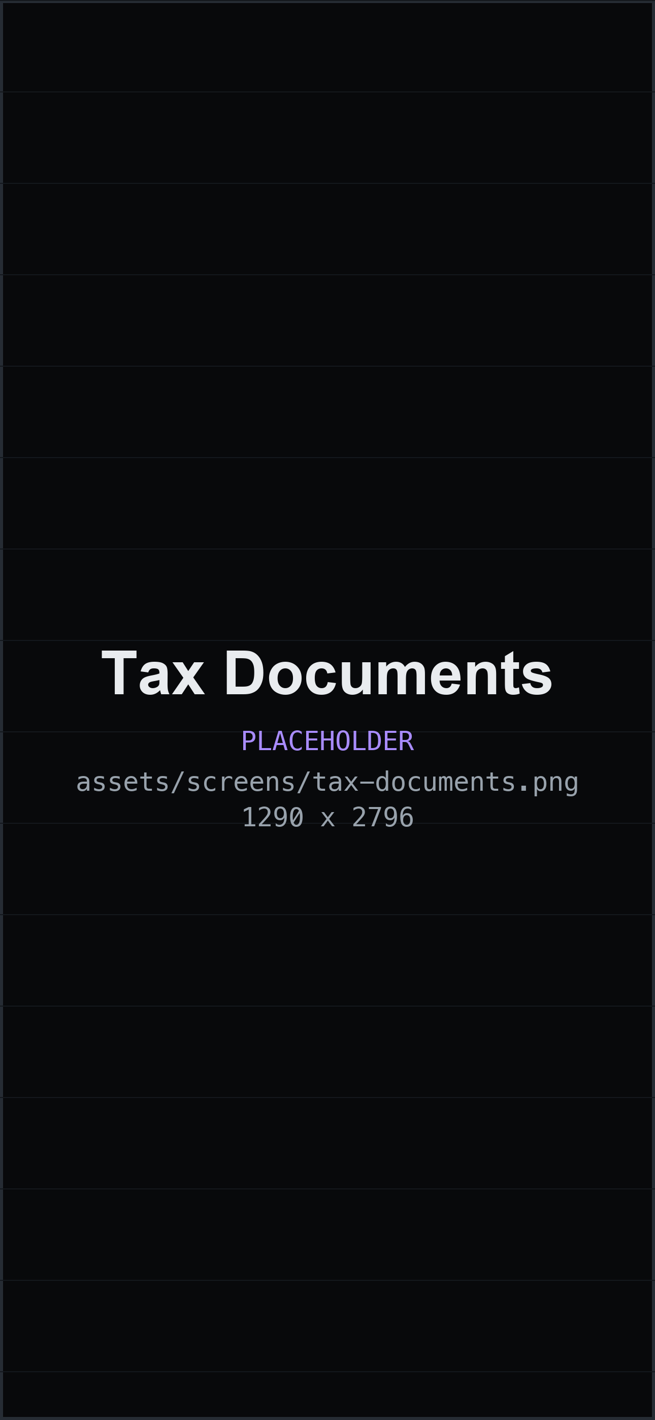 Quid tax documents screen on iPhone showing stored payslips and a P60 for the current UK tax year.